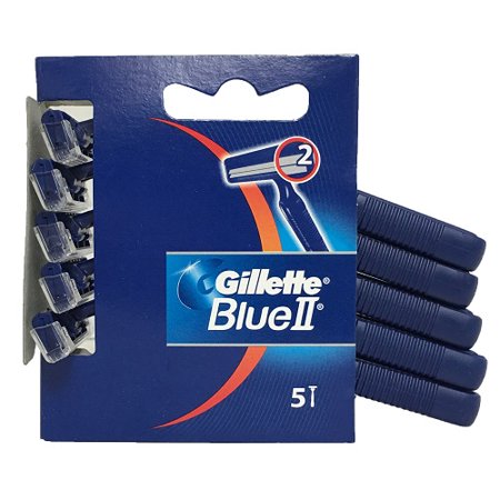 Gillette Blue II Disposable Shaving Razors 5 Pack