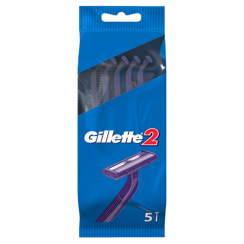 Gillette 2 Disposable Shaving Razors 5 Pack