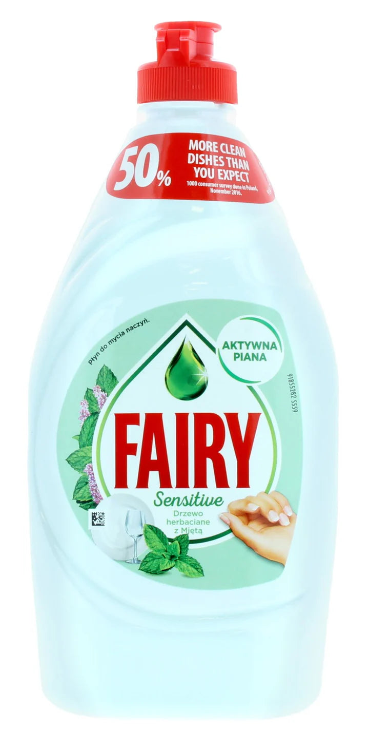 Fairy Washing Up Liquid Sensitive Tea Tree & Mint 450ml