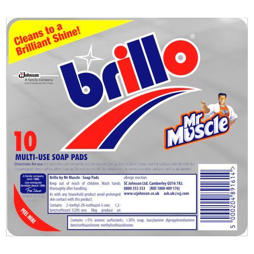 Brillo Mr Muscle Multi-Use Soap Pads 10 Pack