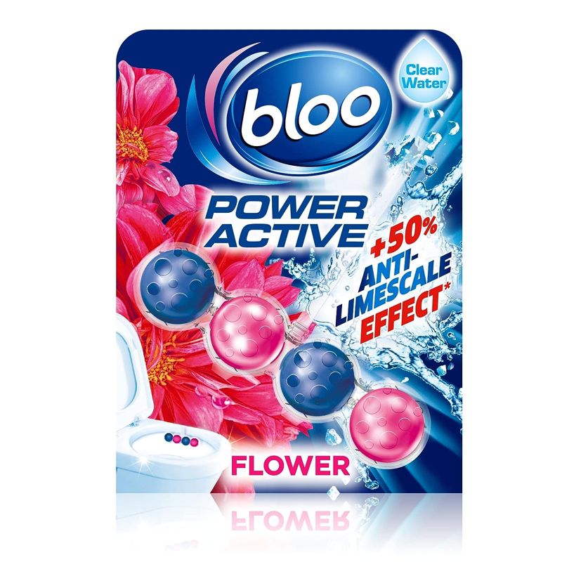 Bloo Power Active Flowers Toilet Rim Block 50g