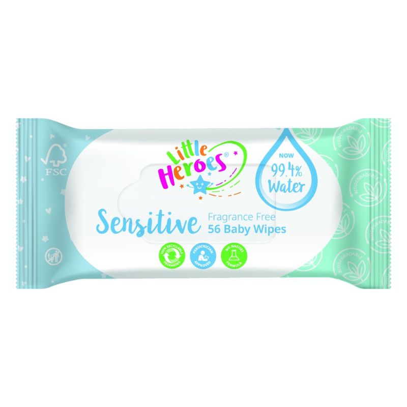 Little Heroes Baby Wipes Sensitive 56 Sheets