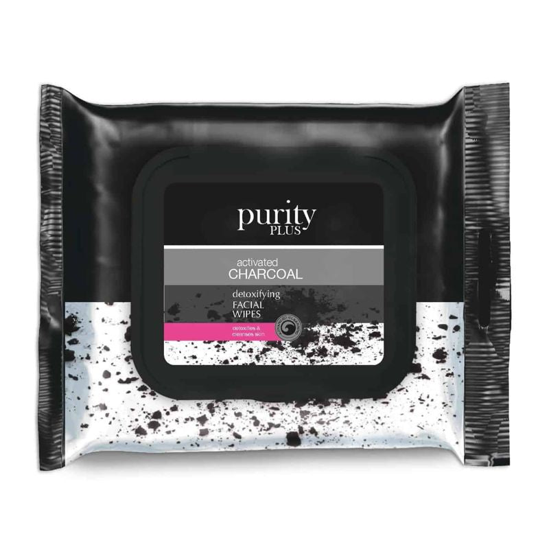 Purity Plus Charcoal Facial Wipes 30 Pack