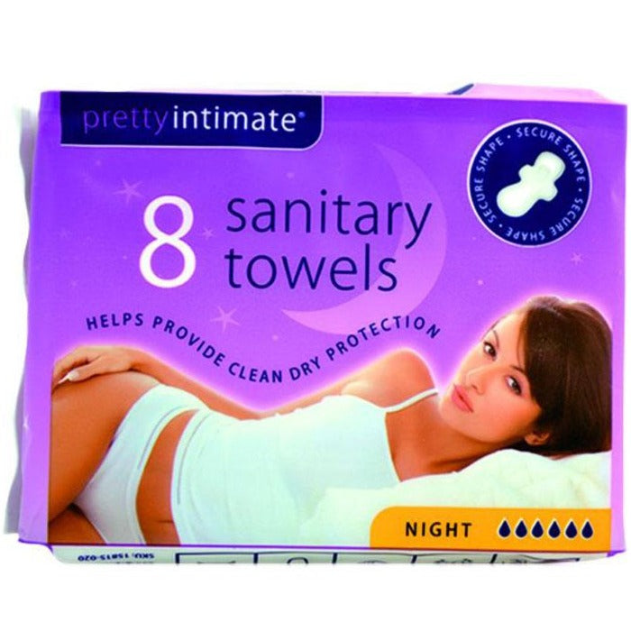 Pretty Intimate Night Time Sanitary Towels 8 Pack
