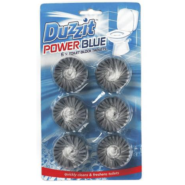 Duzzit Power Blue Toilet Blocks 6pk