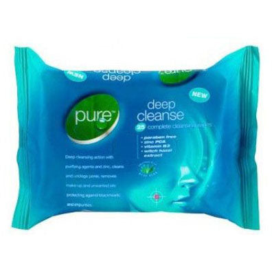 Pure Deep Clean Complete Cleansing Wipes 25 Pack