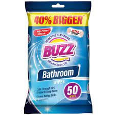 Buzz Bathroom Wipes 50pk