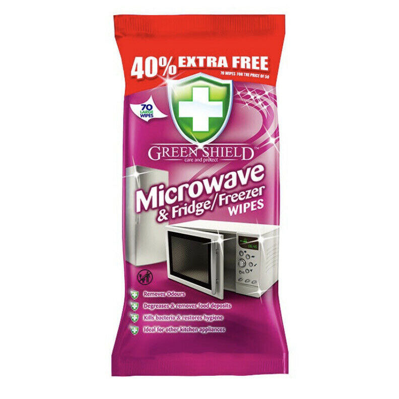 Green Shield Microwave & Fridge Freezer Wipes 70pk