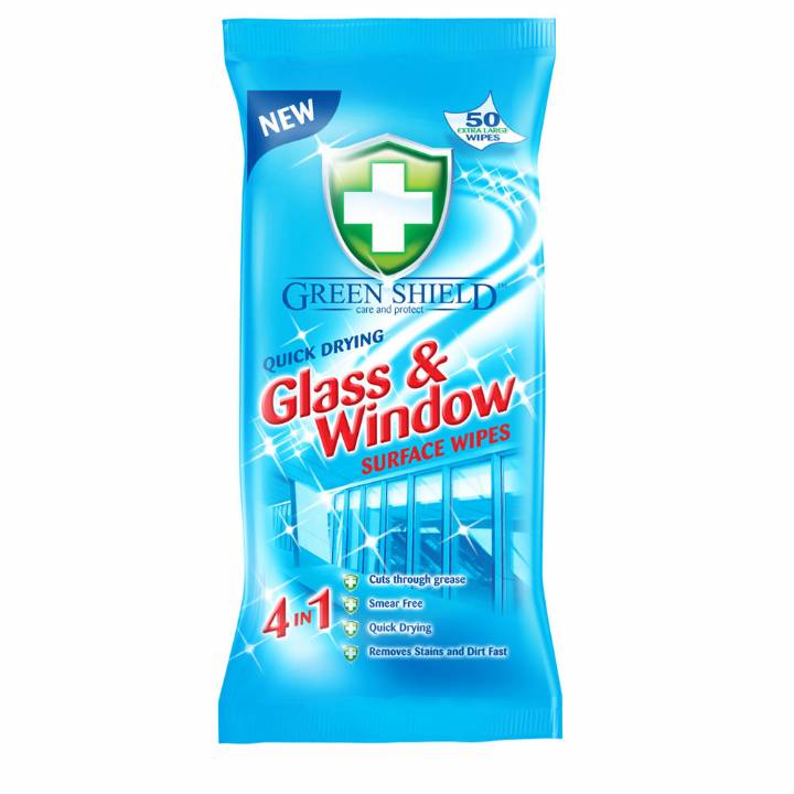 Green Shield Glass & Window Surface Wipes 70pk