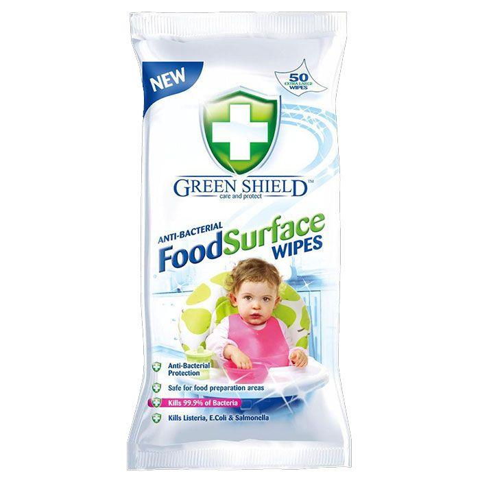 Green Shield Antibacterial Food Surface Wipes 70pk