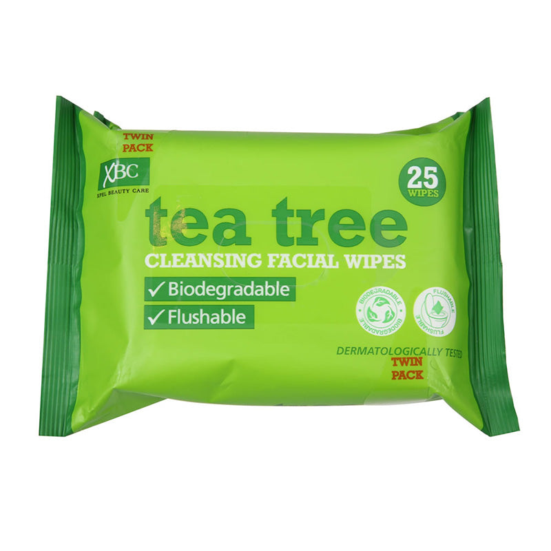 XBC Tea Tree Facial Wipes 2 x 25 Pack