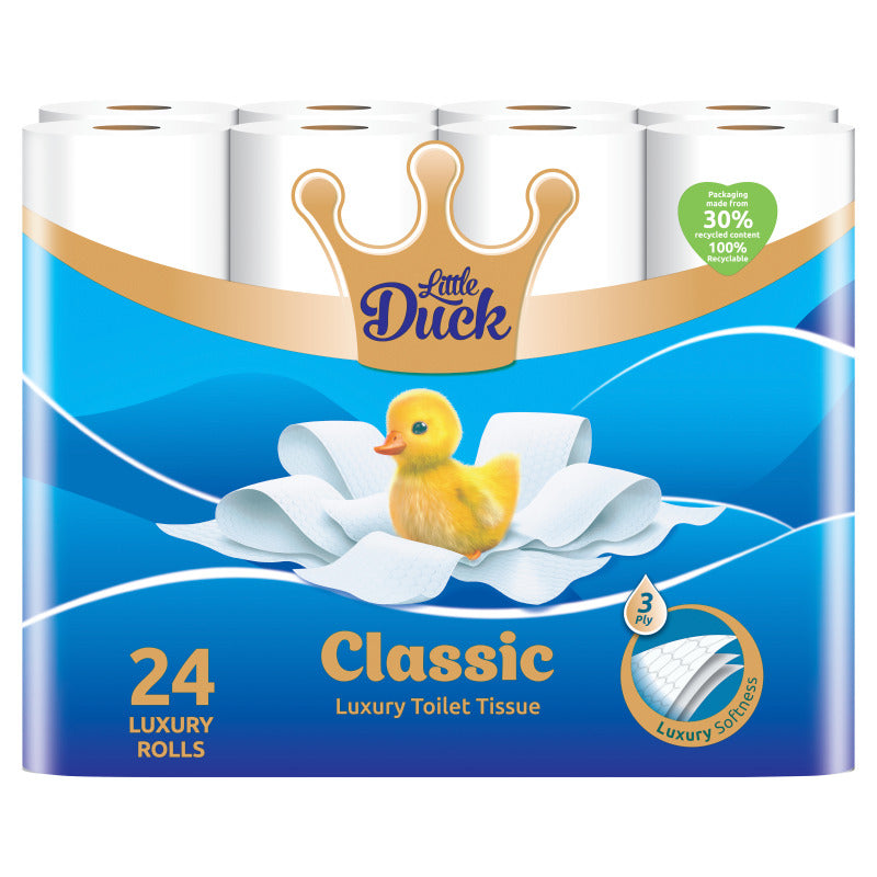 Little Duck Classic 3 Ply Toilet Roll 24 Pack