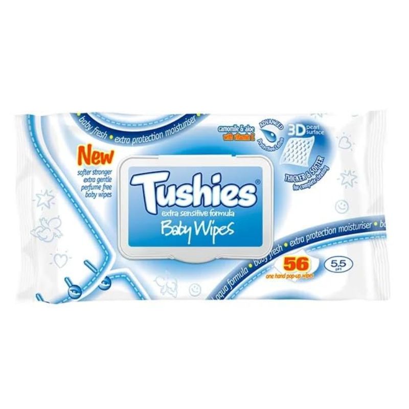 Tushies Baby Wipes Sensitive 56 Sheets