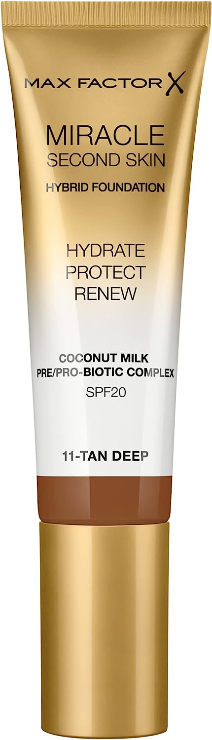 Max Factor Miracle Second Skin Hydrating Foundation - 08 MEDIUM TAN