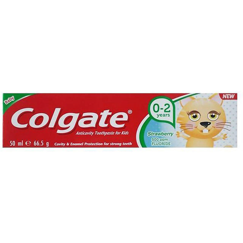 Colgate Anticavity Toothpaste For Kids Baby 0-2 Years Strawberry 50ml
