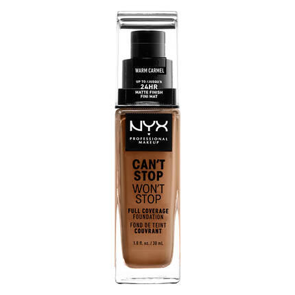 NYX Professional Can't Stop Won't Stop Foundation Full Coverage - 15.7 WARM CARAMEL