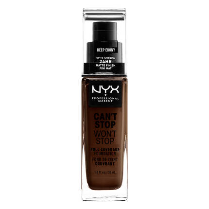 NYX Professional Can't Stop Won't Stop Foundation Full Coverage - 25 DEEP EBONY