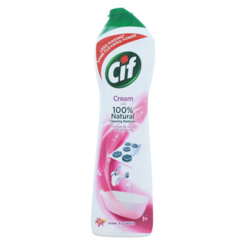 Cif Cream Pink Flower with Natural Cleaning Particles 500ml