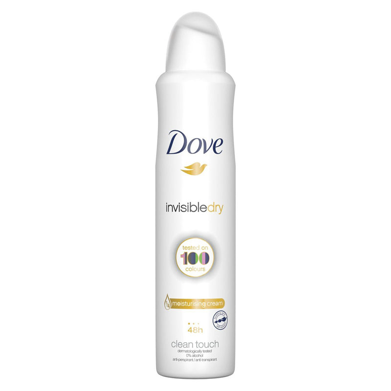 Dove Antiperspirant Deodorant Invisible Dry Women Clean Touch 250ml