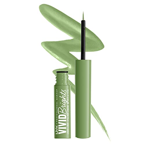 NYX Professional Makeup Vivid Brights Matte Liquid Eyeliner - 02 GHOSTED GREEN