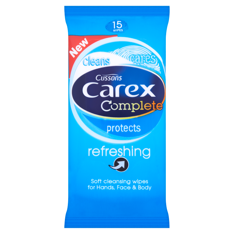 Carex Refreshing Travel Wipes Handy Pack 15 Pack