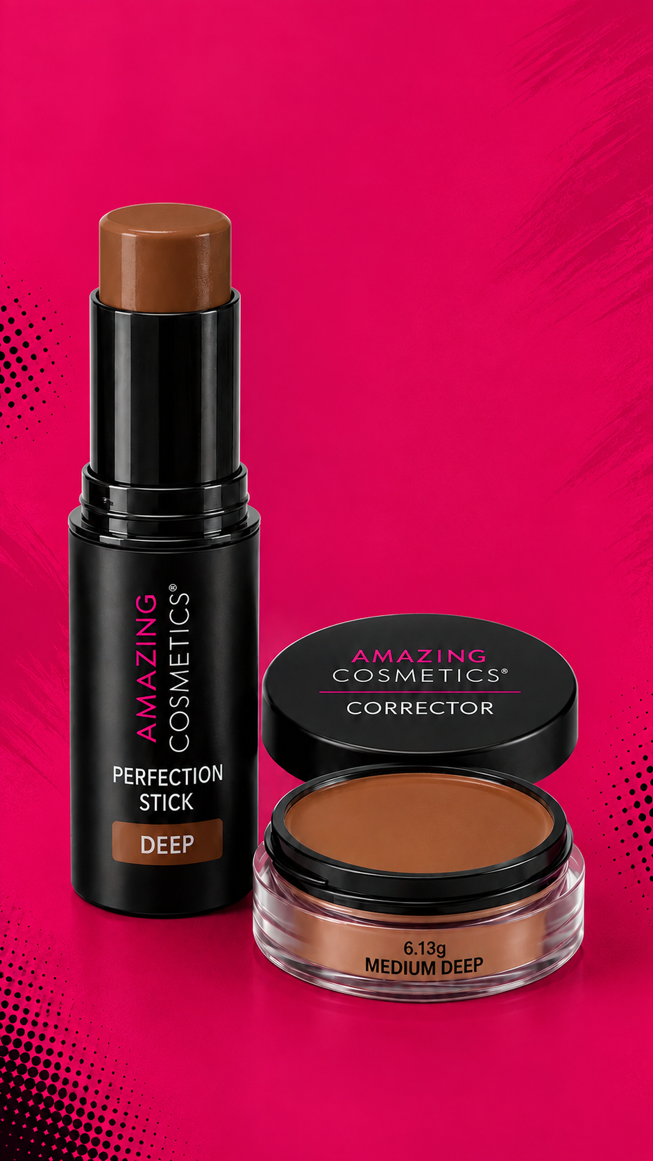 Amazing Cosmetics Perfection Stick DEEP + Corrector MEDIUM DEEP