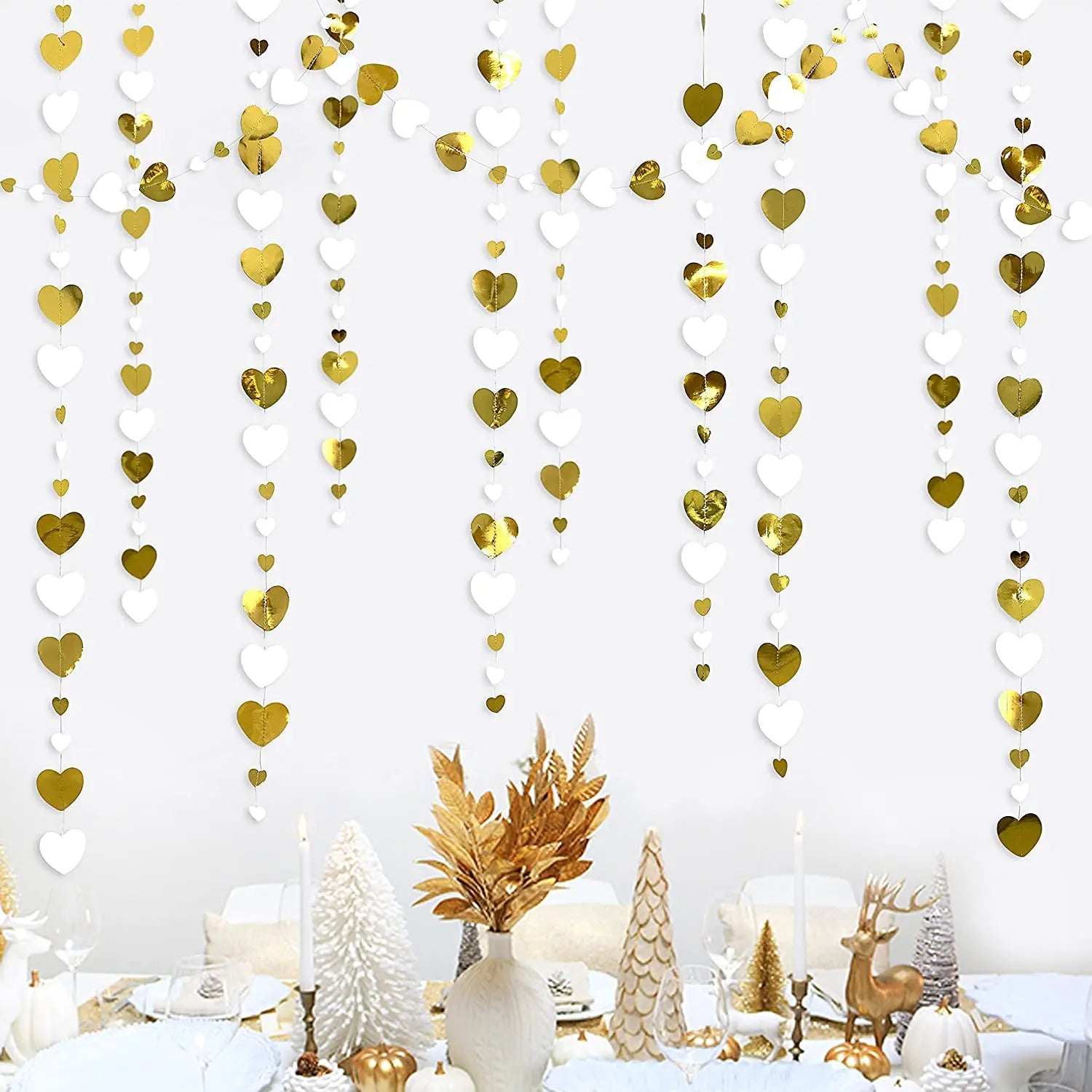 Autumn Heart Paper Garland – 4m Hanging Decoration