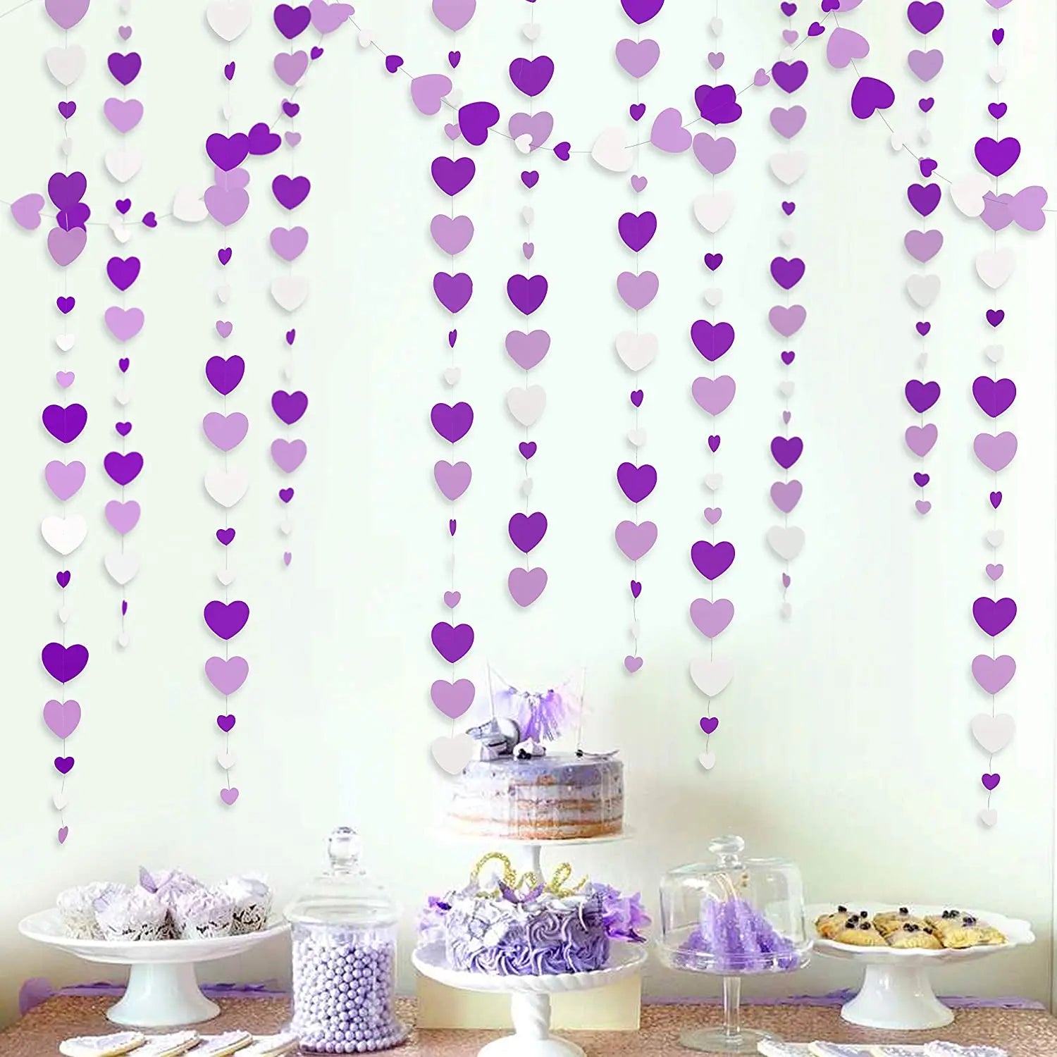 Autumn Heart Paper Garland – 4m Hanging Decoration