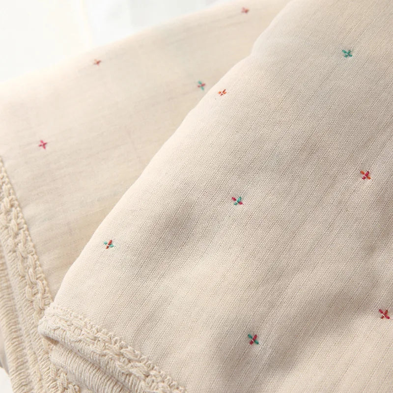 6-Layer Cotton Muslin Baby Blanket – Boho Print – Magic Indian / 90 x 110cm