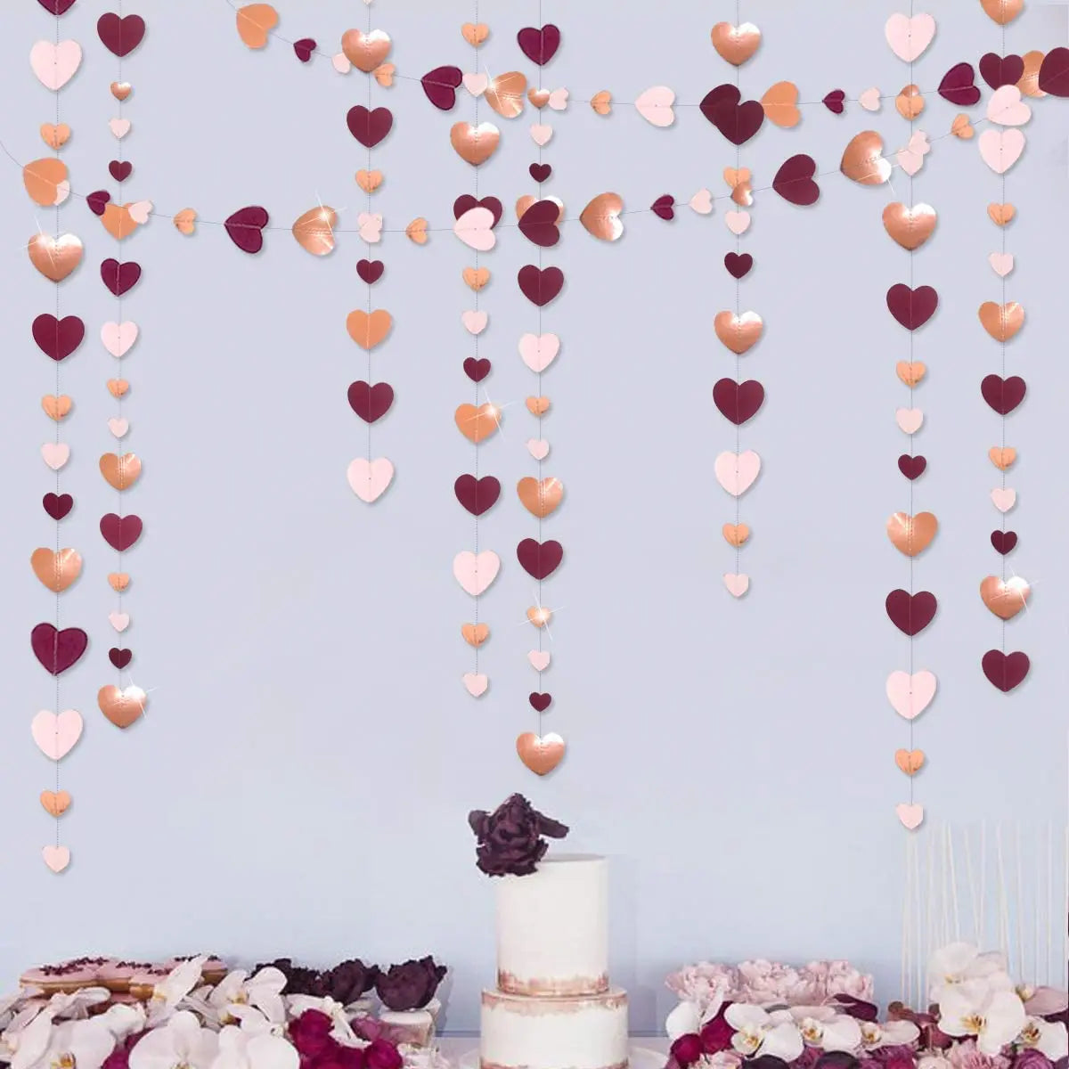 Autumn Heart Paper Garland – 4m Hanging Decoration