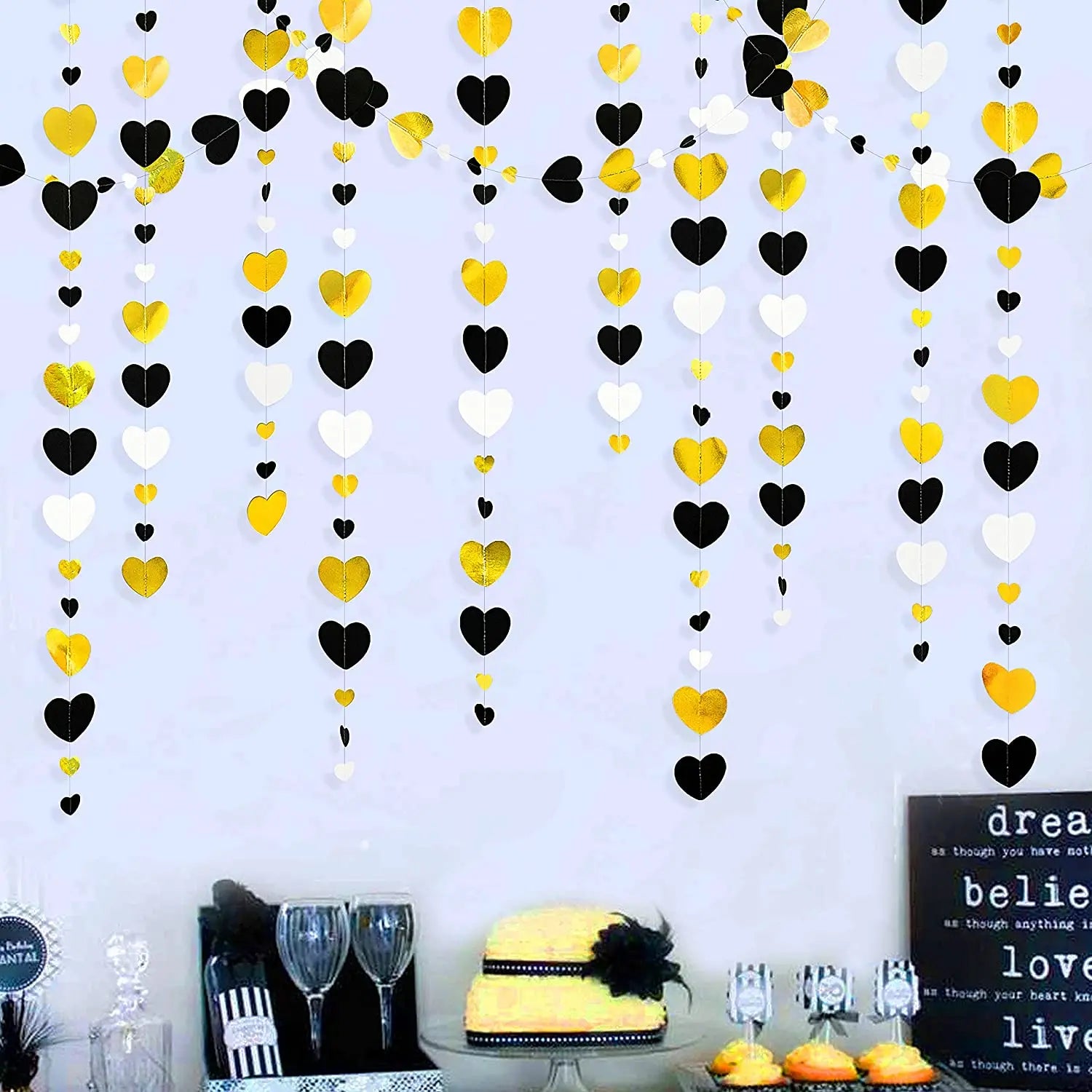 Autumn Heart Paper Garland – 4m Hanging Decoration