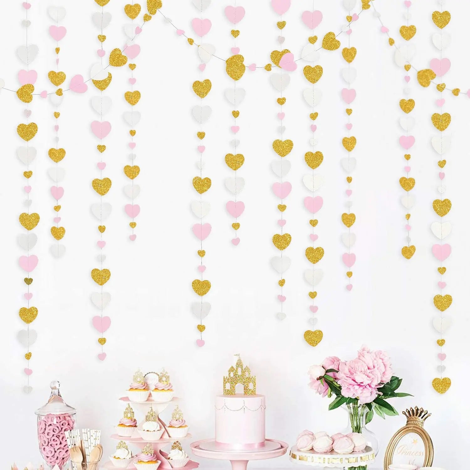 Autumn Heart Paper Garland – 4m Hanging Decoration