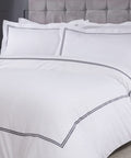 Emma Barclay Carlton Embroidered Oxford Pillowcase Duvet Set – Graphite bedding set