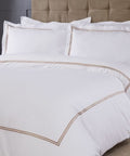 Emma Barclay Carlton Embroidered Oxford Pillowcase Duvet Set – Gold bedding set
