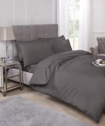 Emma Barclay Percale 180TC Easy-Care Polycotton Duvet Set – Grey bedding set