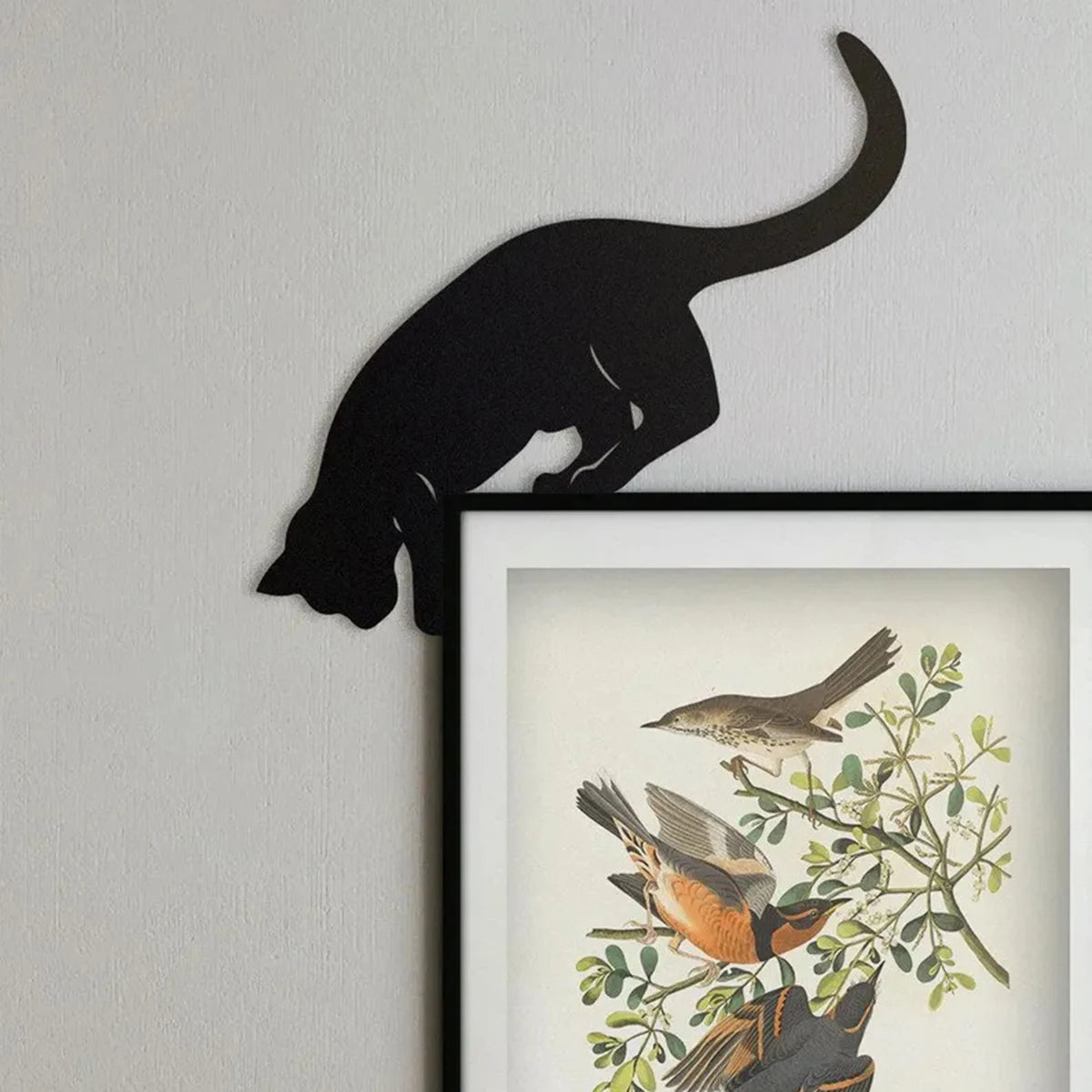 Wooden Cat Door Topper – Peeking Cat Decoration