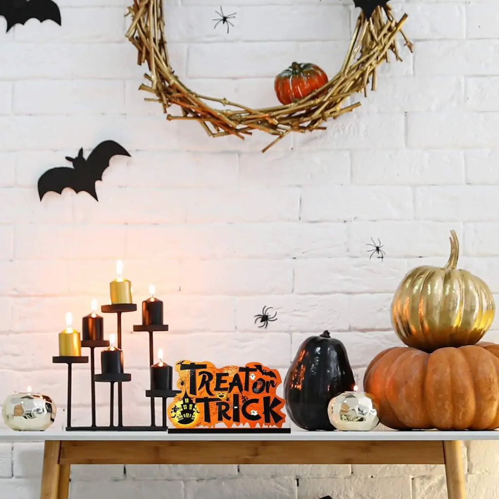 Wooden Halloween Table Signs – 3 Designs – Style 1
