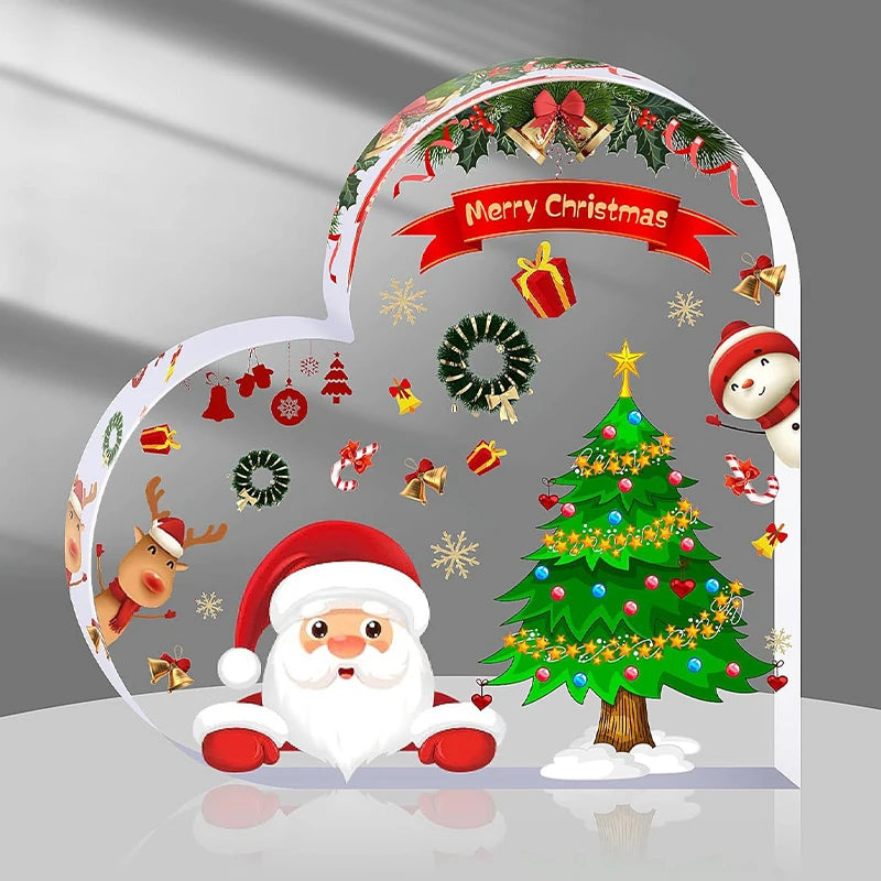 Acrylic Christmas Heart Table Decoration - LOWZY