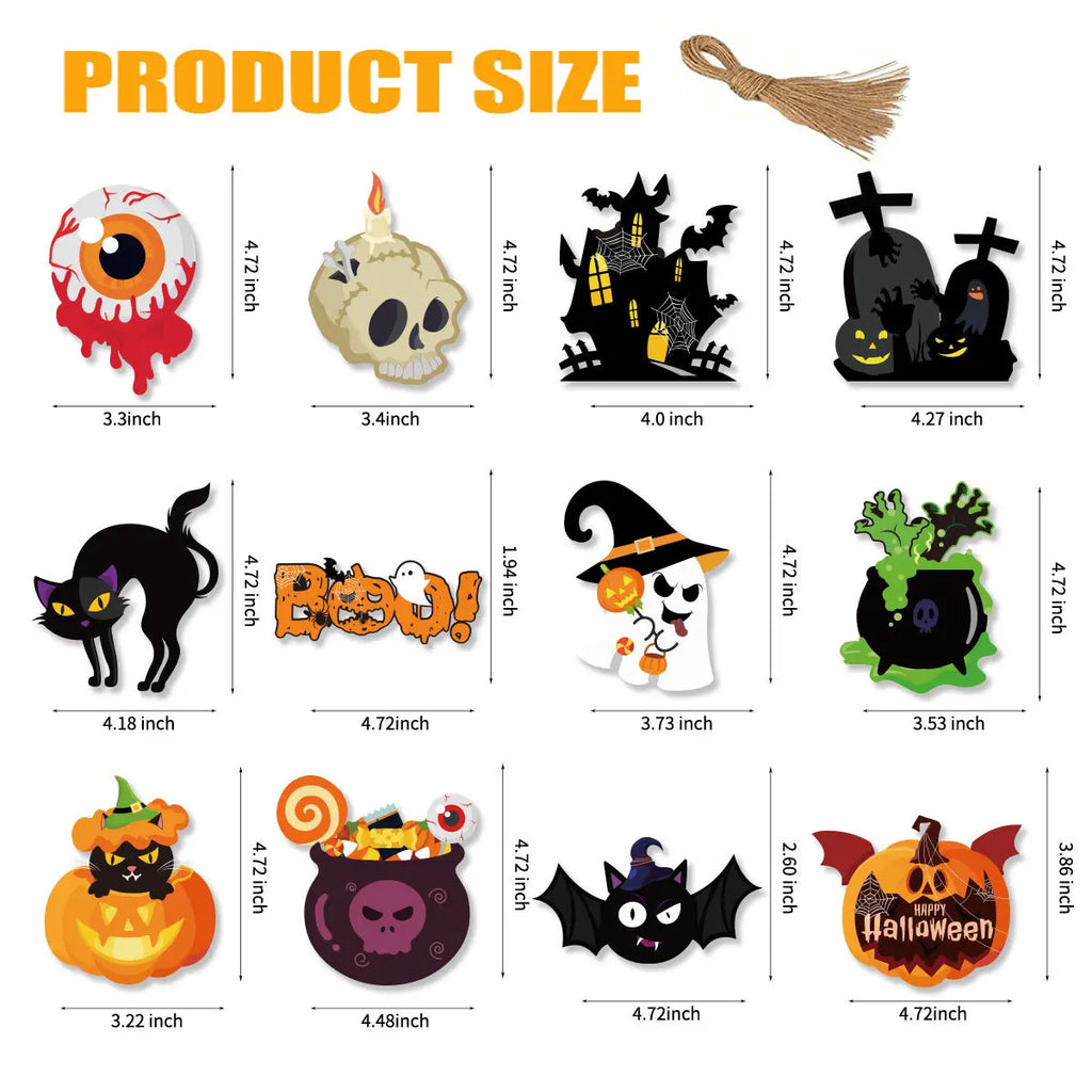 Halloween Paper Hanging Decorations – 3 Designs