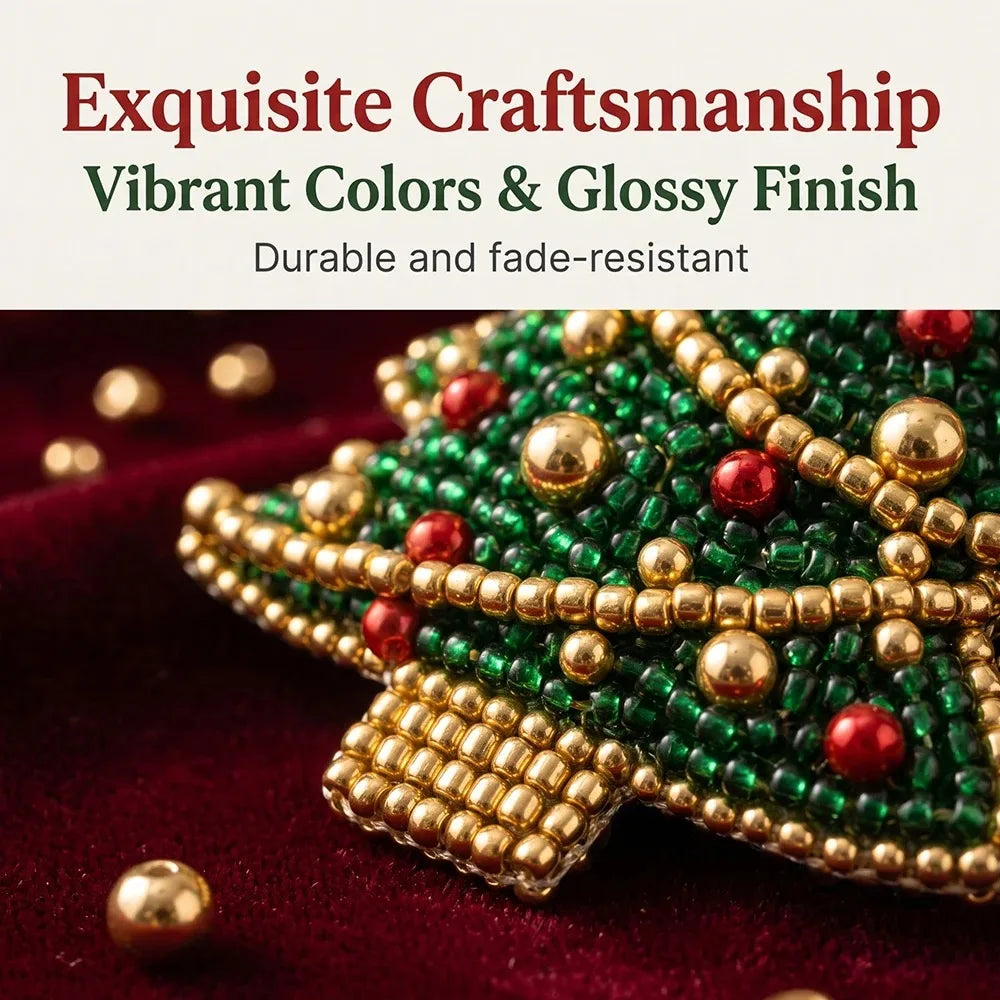 Christmas Beaded Ornament Craft Kit - 4 Pack - LOWZY