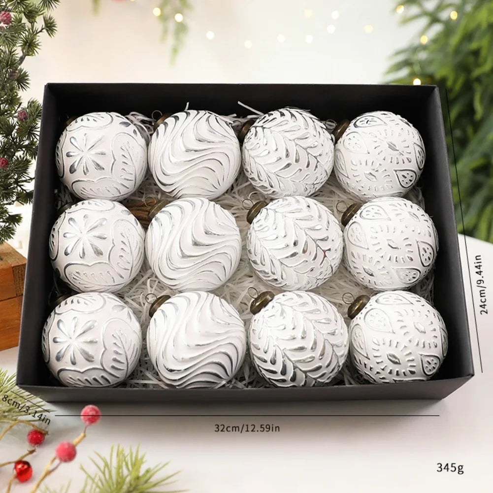 Vintage 8cm Christmas Baubles – 12 Pack - view 10 - LOWZY