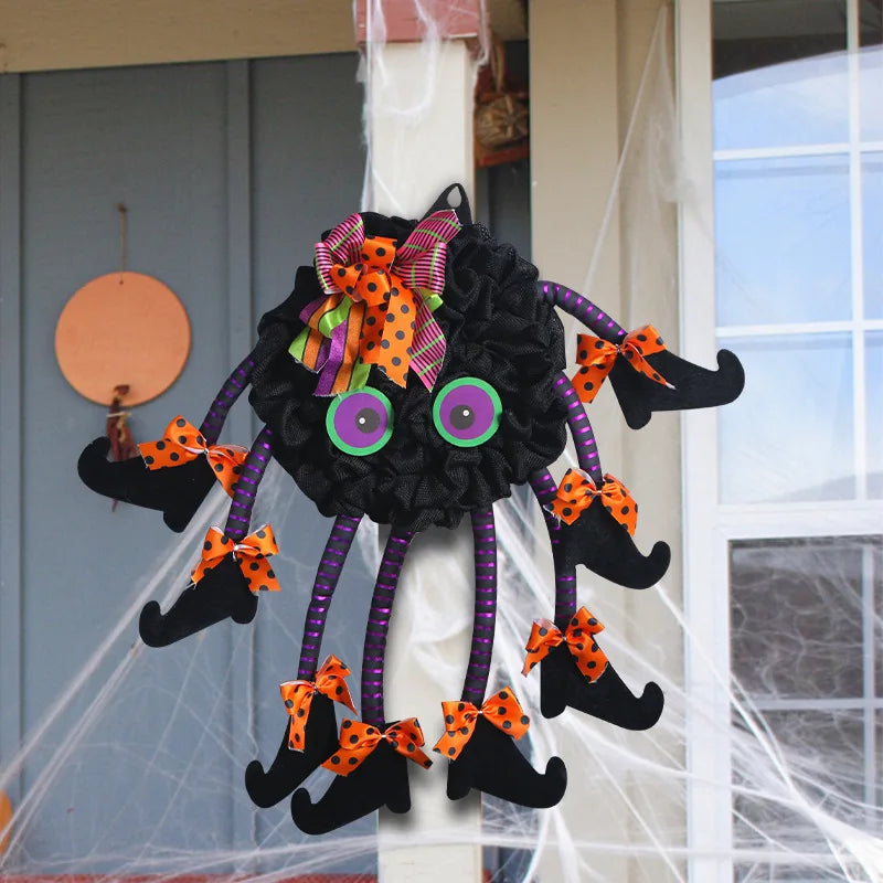 Spider Halloween Door Hanging Wreath