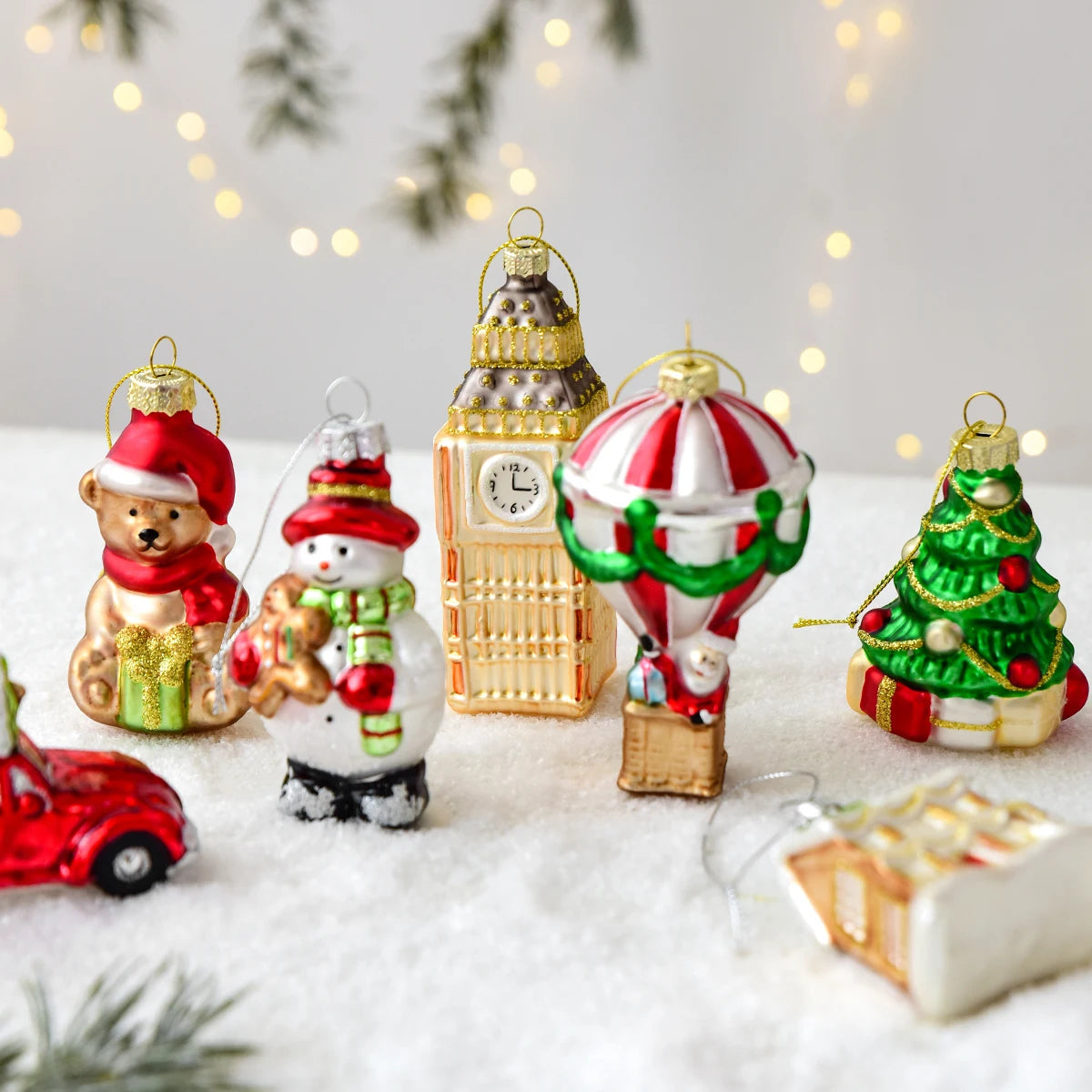 Glass Christmas Character Tree Ornament - Style 3 - LOWZY