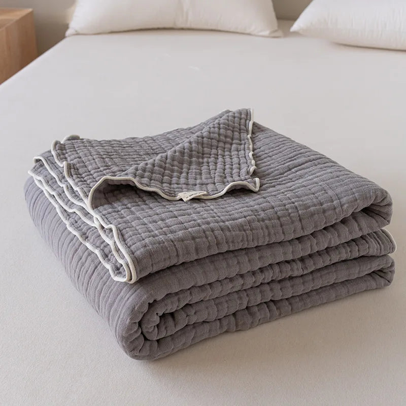 6-Layer Cotton Gauze Throw Blanket – Multiple Sizes – din x zi / 180x200cm