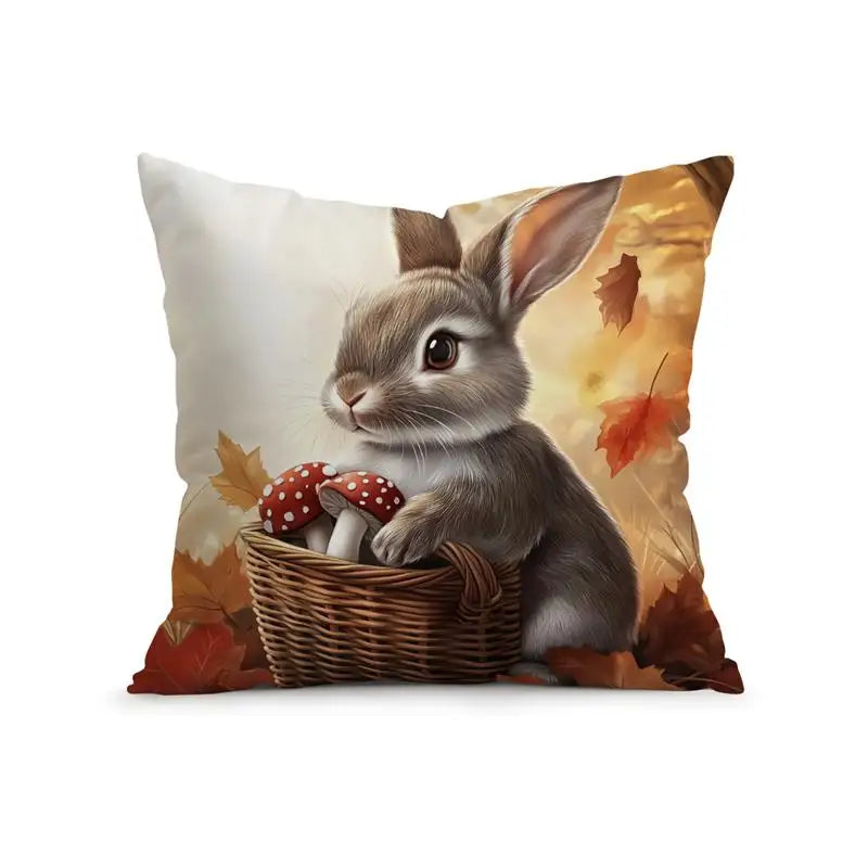 Autumn Woodland Animal Cushion Cover – 40–60 cm