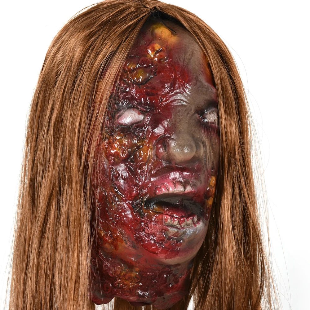 Hanging Latex Severed Head Halloween Prop – 32 Designs – 024