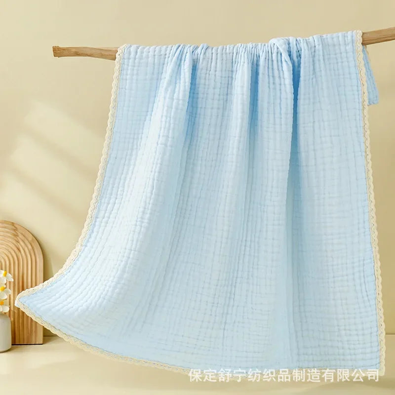 6-Layer Cotton Muslin Baby Blanket & Bath Towel – 110cm
