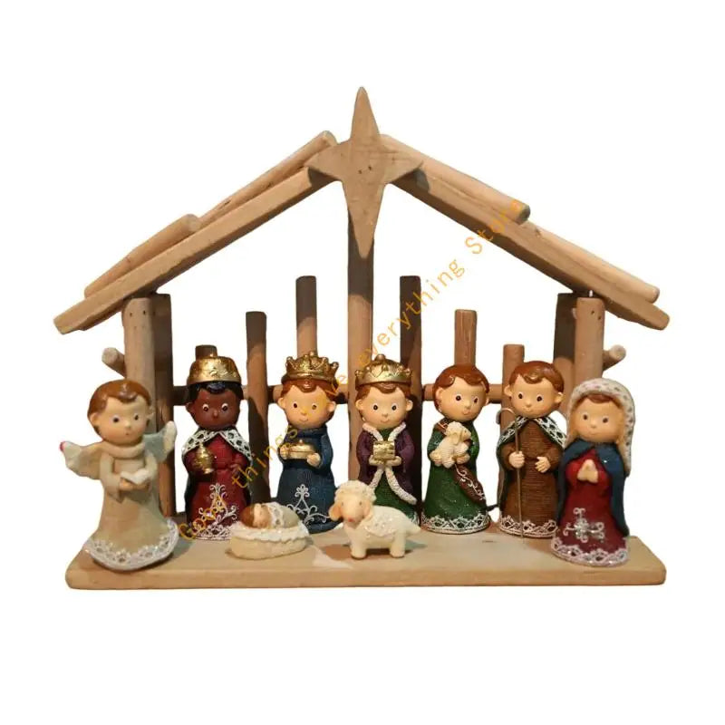 Resin Holy Family Nativity Scene - LOWZY