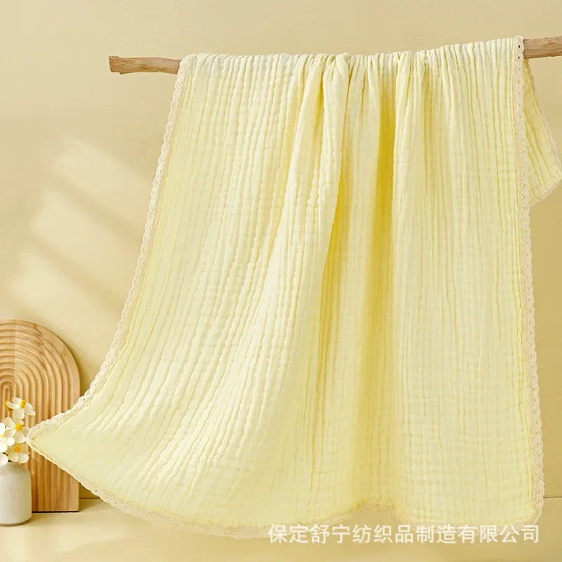 6-Layer Cotton Muslin Baby Blanket & Bath Towel – 110cm