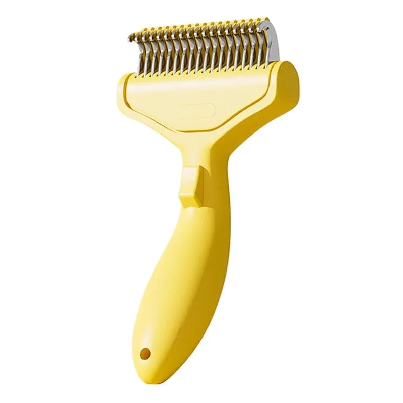 Curved Stainless Steel Pet Detangling Comb